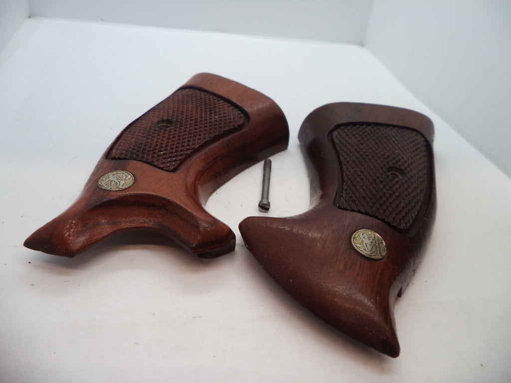 Smith & Wesson K & L Frame Vintage Wood Grips - Square Butt Only - Used OEM Part GGG4