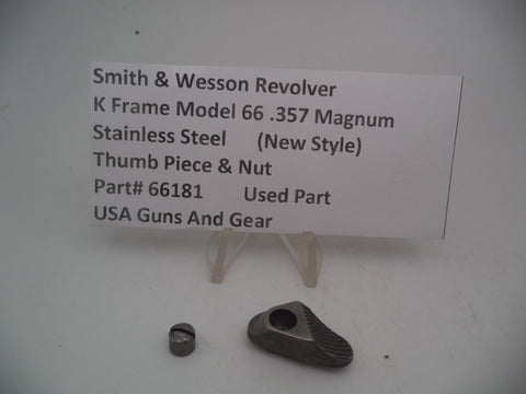 66181 Smith & Wesson K Frame Model 66 Thumb Piece & Nut Used .357 Magnum
