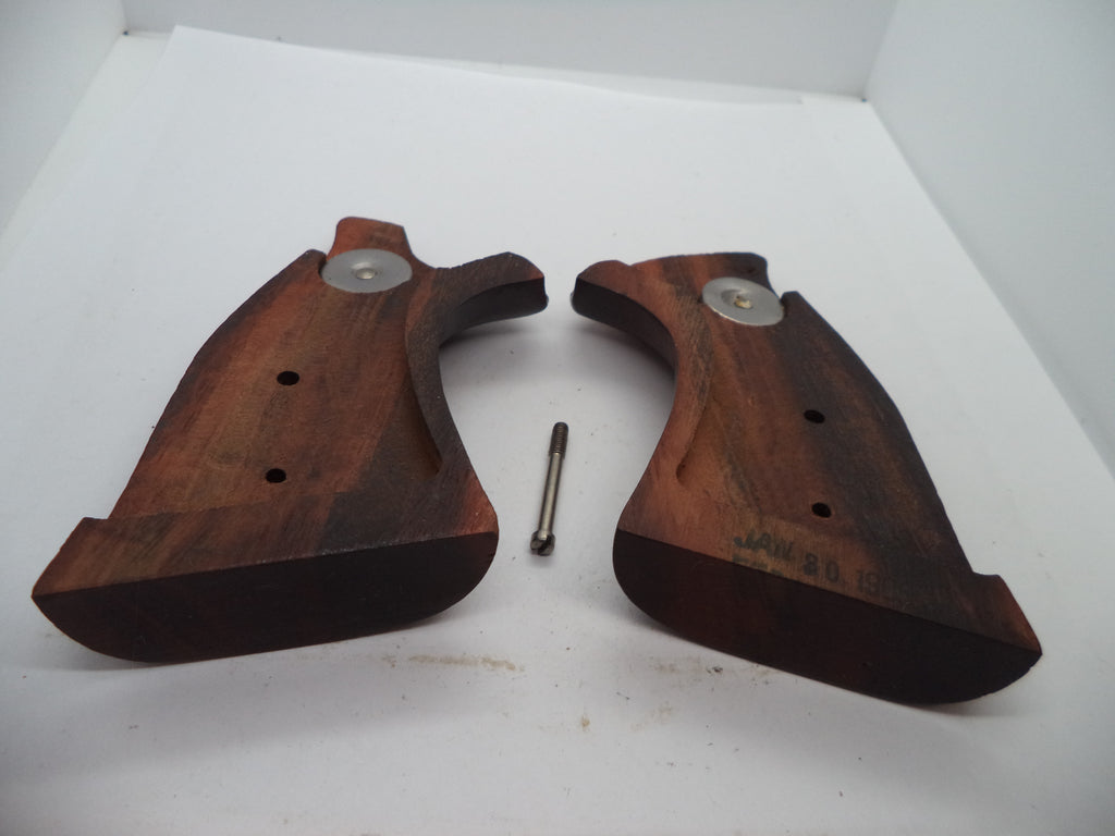 Smith & Wesson K & L Frame Vintage Wood Grips - Square Butt Only - Used OEM Part GGG5