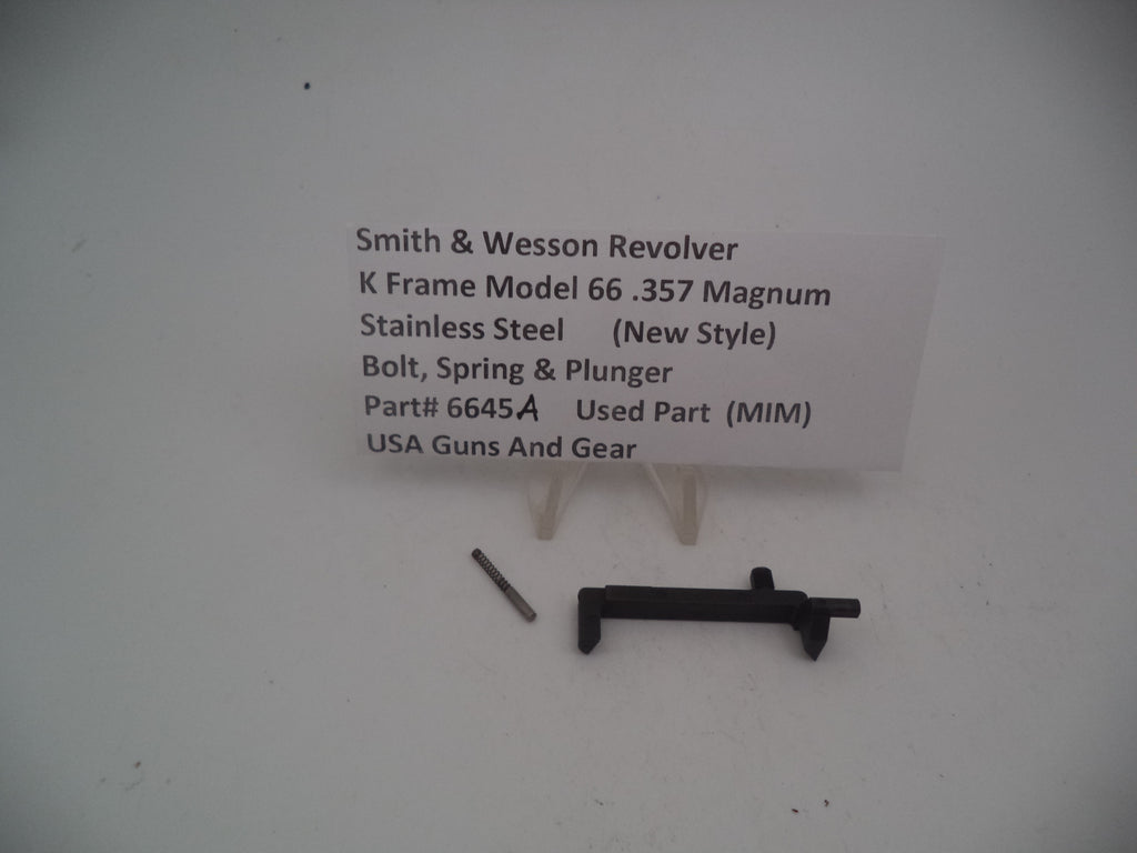 K Frame Model 66 Bolt Spring & Plunger Used .357 Magnum 6645A