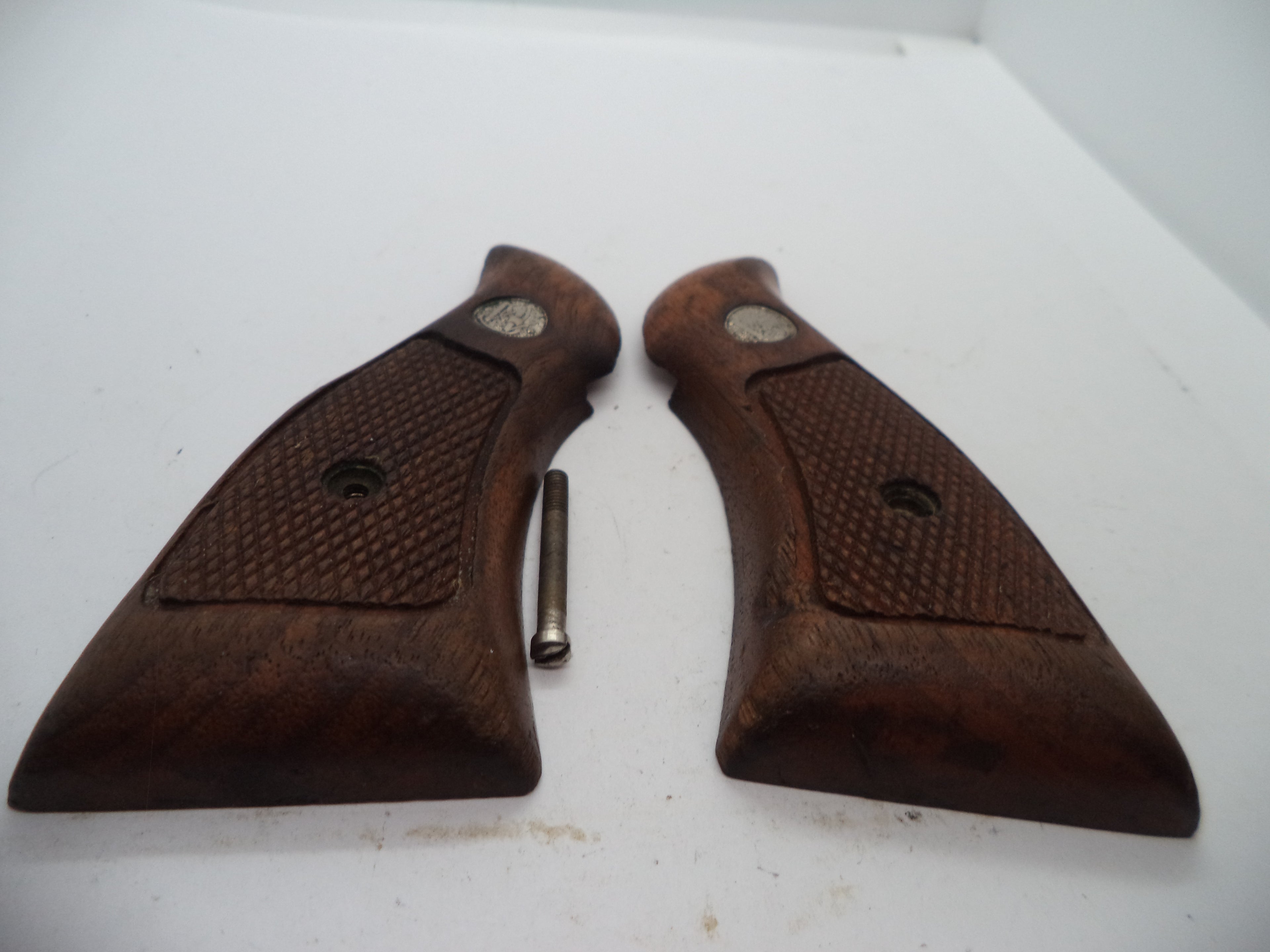Smith & Wesson K & L Frame Vintage Wood Grips - Square Butt Only - Used OEM Part GGG7
