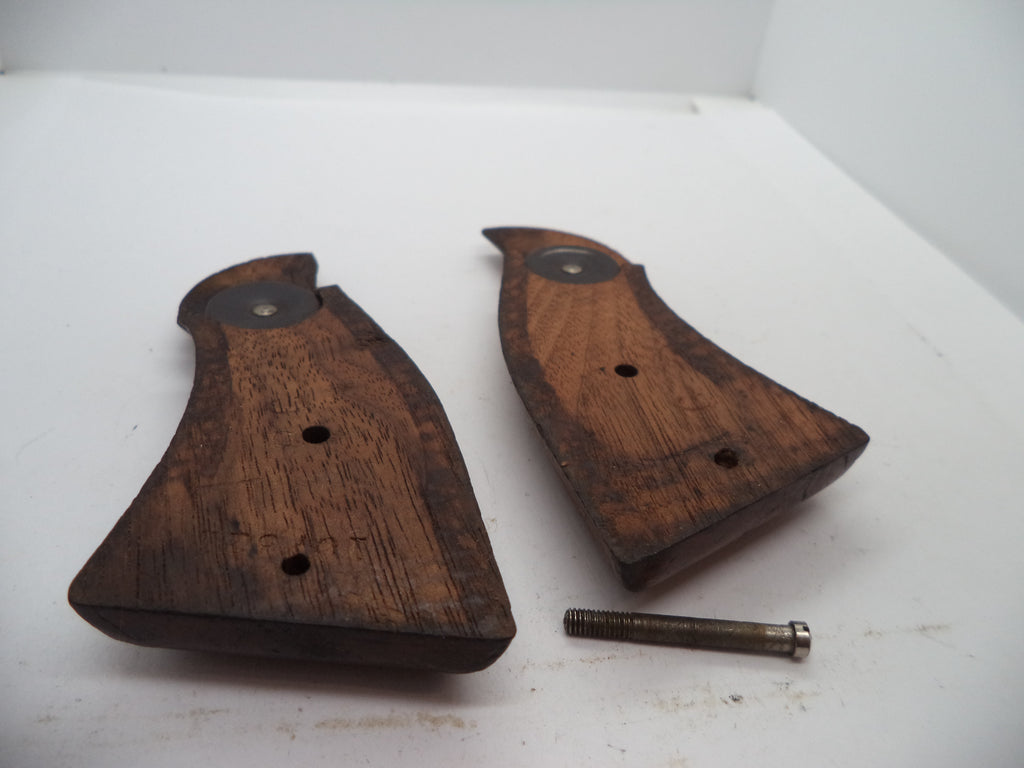 Smith & Wesson K & L Frame Vintage Wood Grips - Square Butt Only - Used OEM Part GGG7
