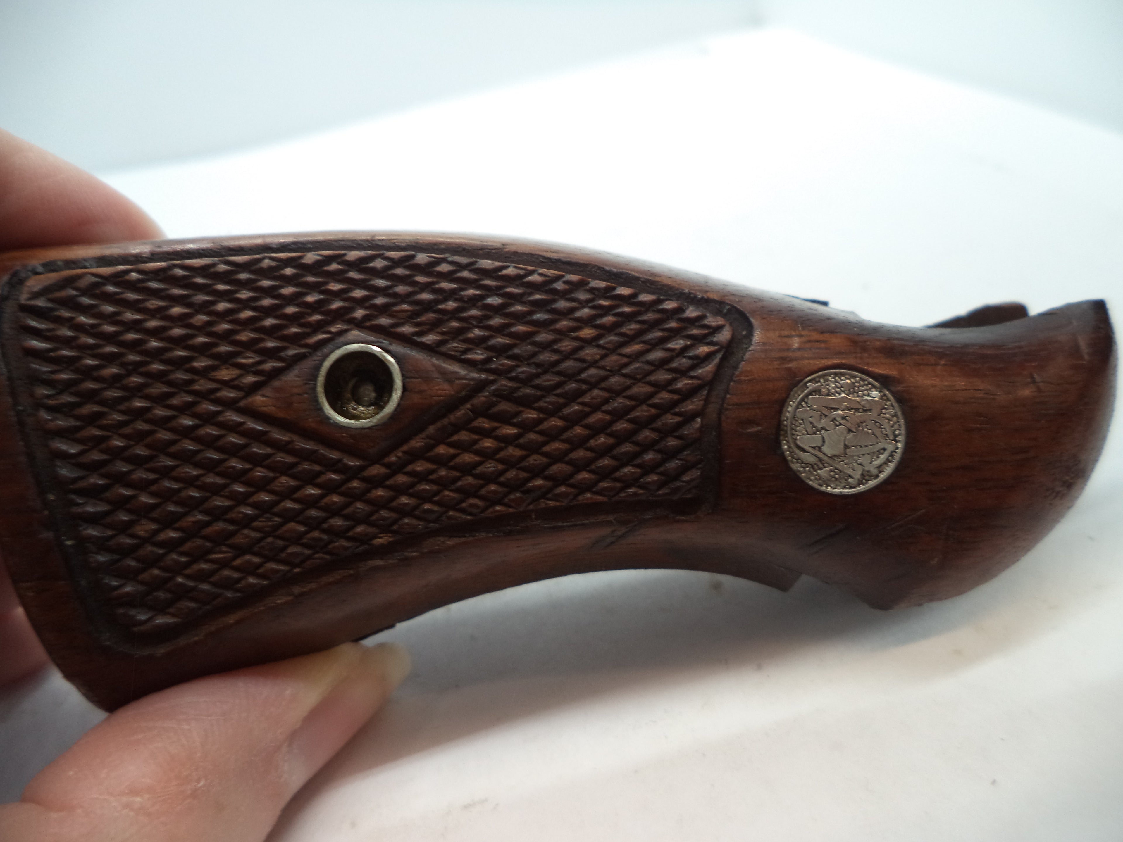 Smith & Wesson K & L Frame Vintage Wood Grips - Square Butt Only - Used OEM Part GGG8