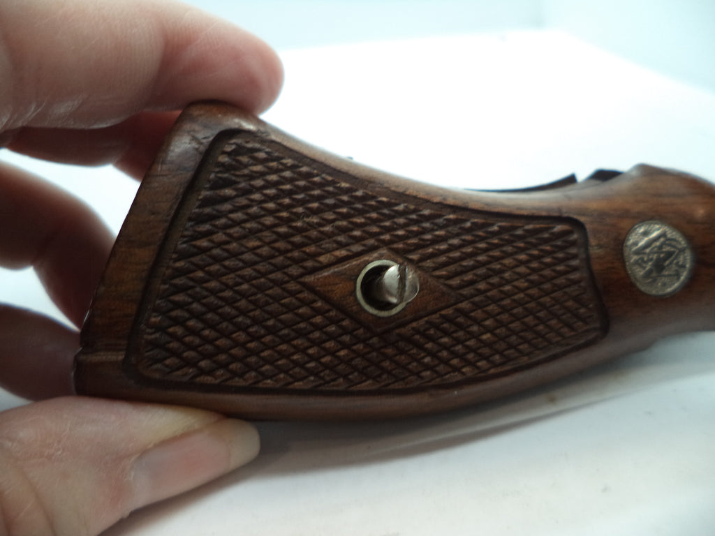 Smith & Wesson K & L Frame Vintage Wood Grips - Square Butt Only - Used OEM Part GGG8