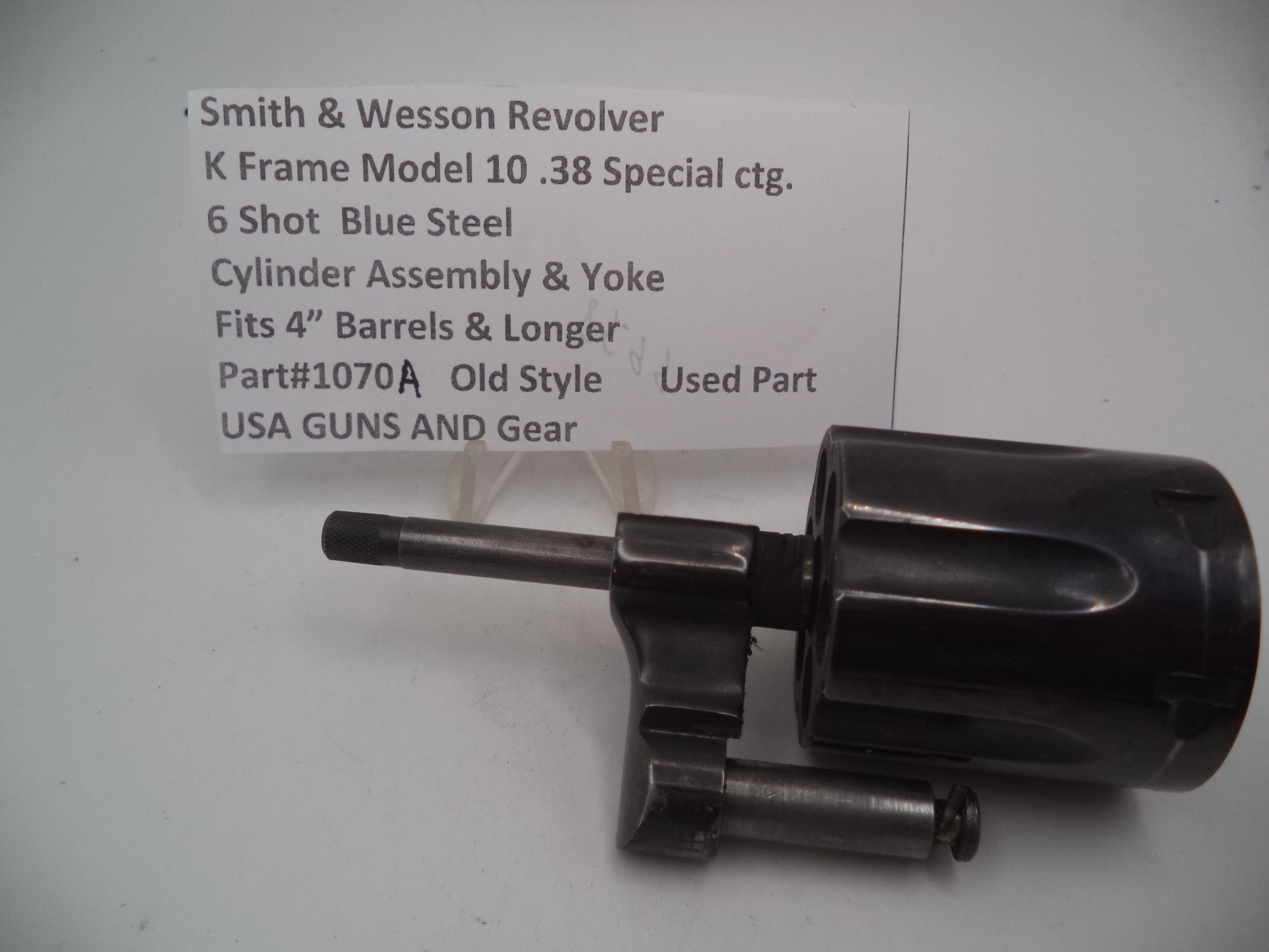 Smith & Wesson Revolver K Frame Model 10 Cylinder & Yoke .38 Special Used 1070A