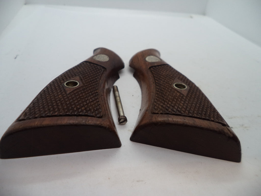 Smith & Wesson K & L Frame Vintage Wood Grips - Square Butt Only - Used OEM Part GGG8