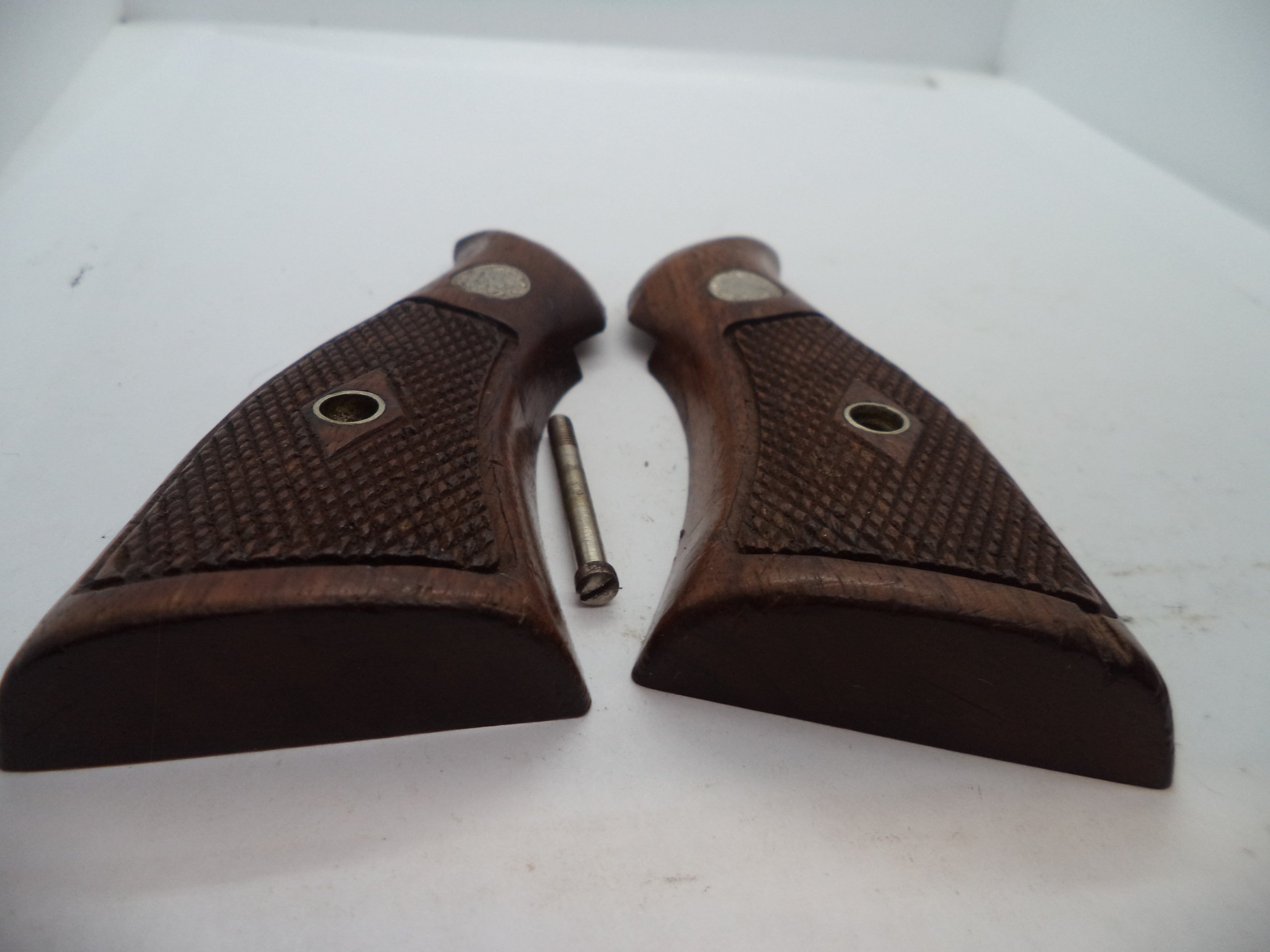 Smith & Wesson K & L Frame Vintage Wood Grips - Square Butt Only - Used OEM Part GGG8