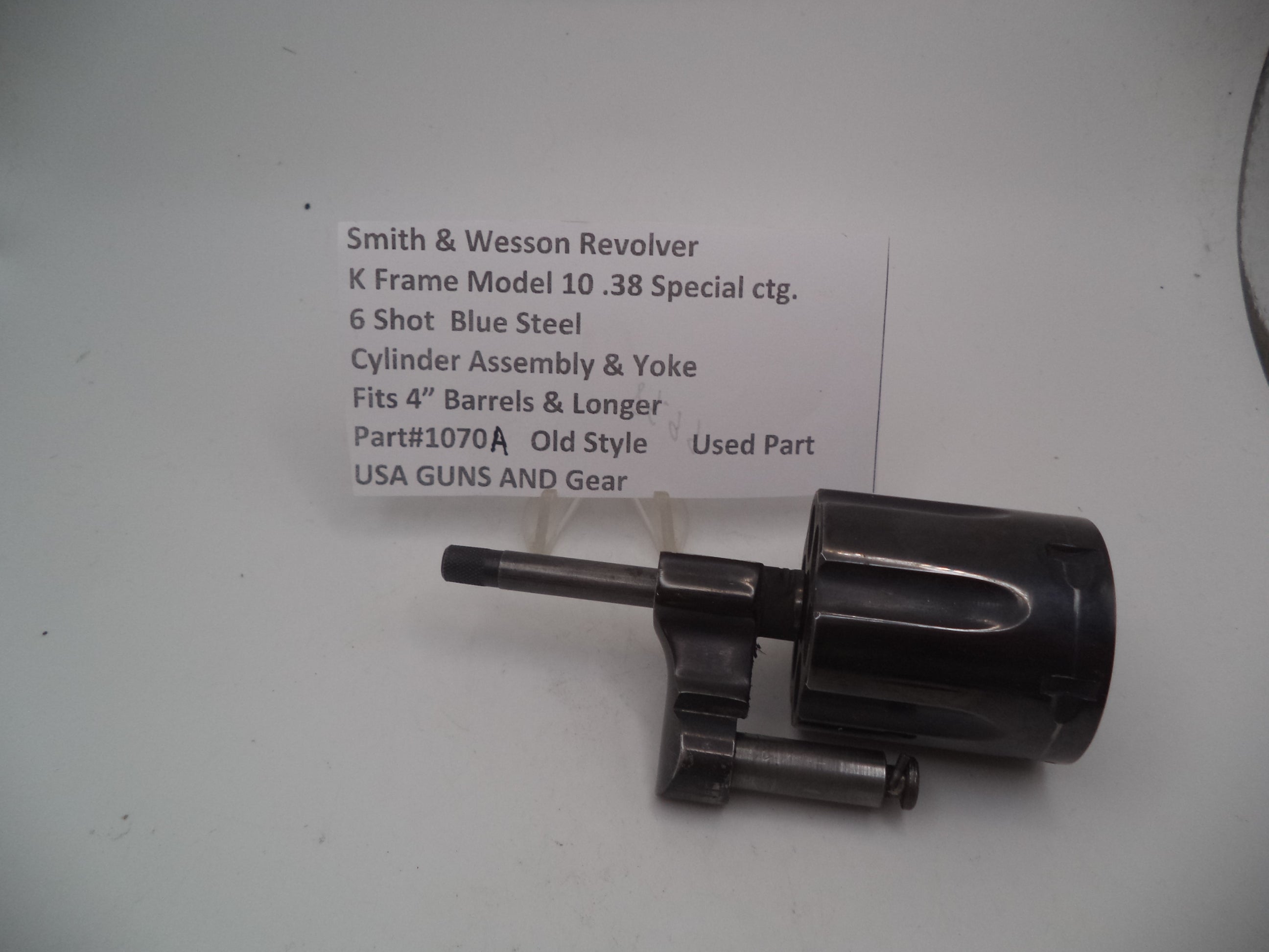 Smith & Wesson Revolver K Frame Model 10 Cylinder & Yoke .38 Special Used 1070A