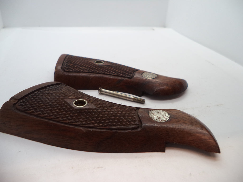 Smith & Wesson K & L Frame Vintage Wood Grips - Square Butt Only - Used OEM Part GGG8