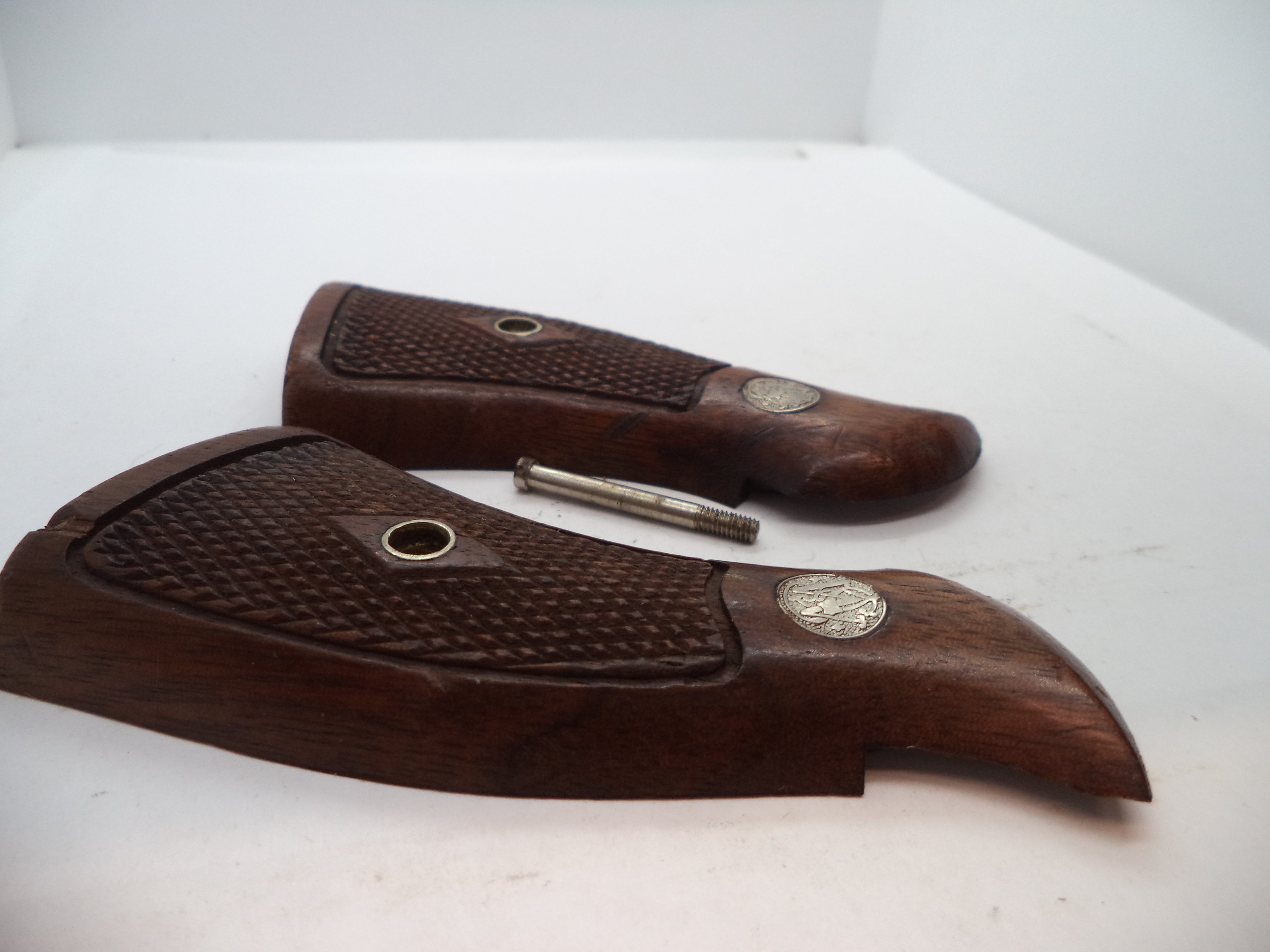 Smith & Wesson K & L Frame Vintage Wood Grips - Square Butt Only - Used OEM Part GGG8