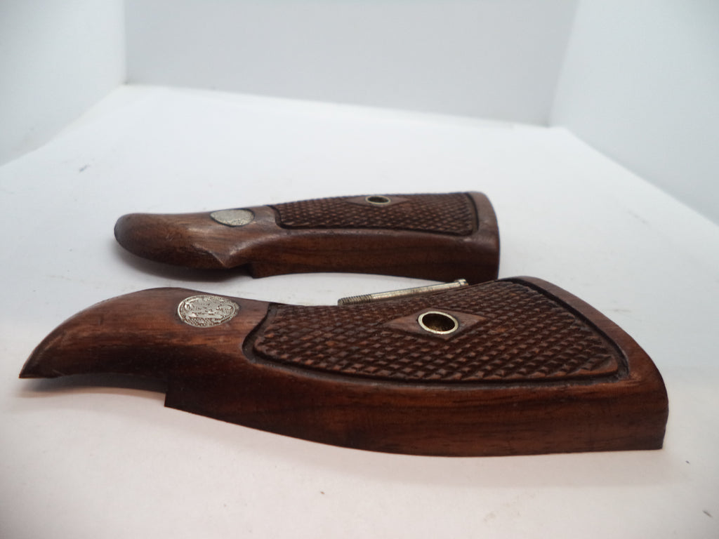 Smith & Wesson K & L Frame Vintage Wood Grips - Square Butt Only - Used OEM Part GGG8