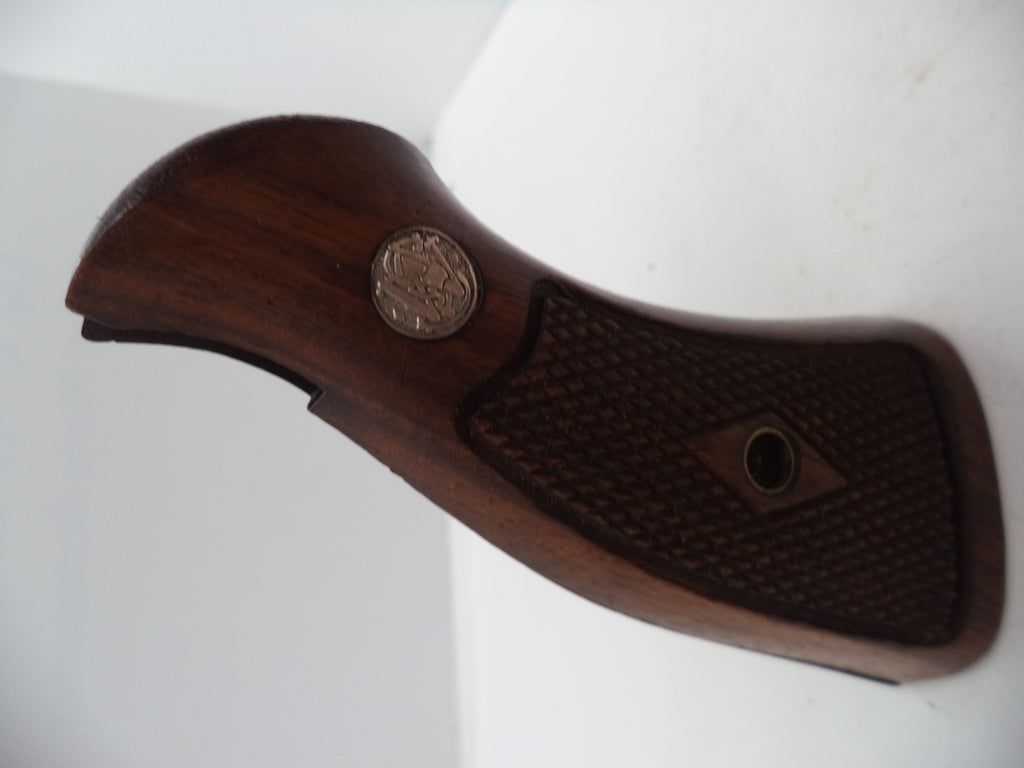 Smith & Wesson Revolver K & L Frame Vintage Wood Grips - Square Butt Only - GGG10
