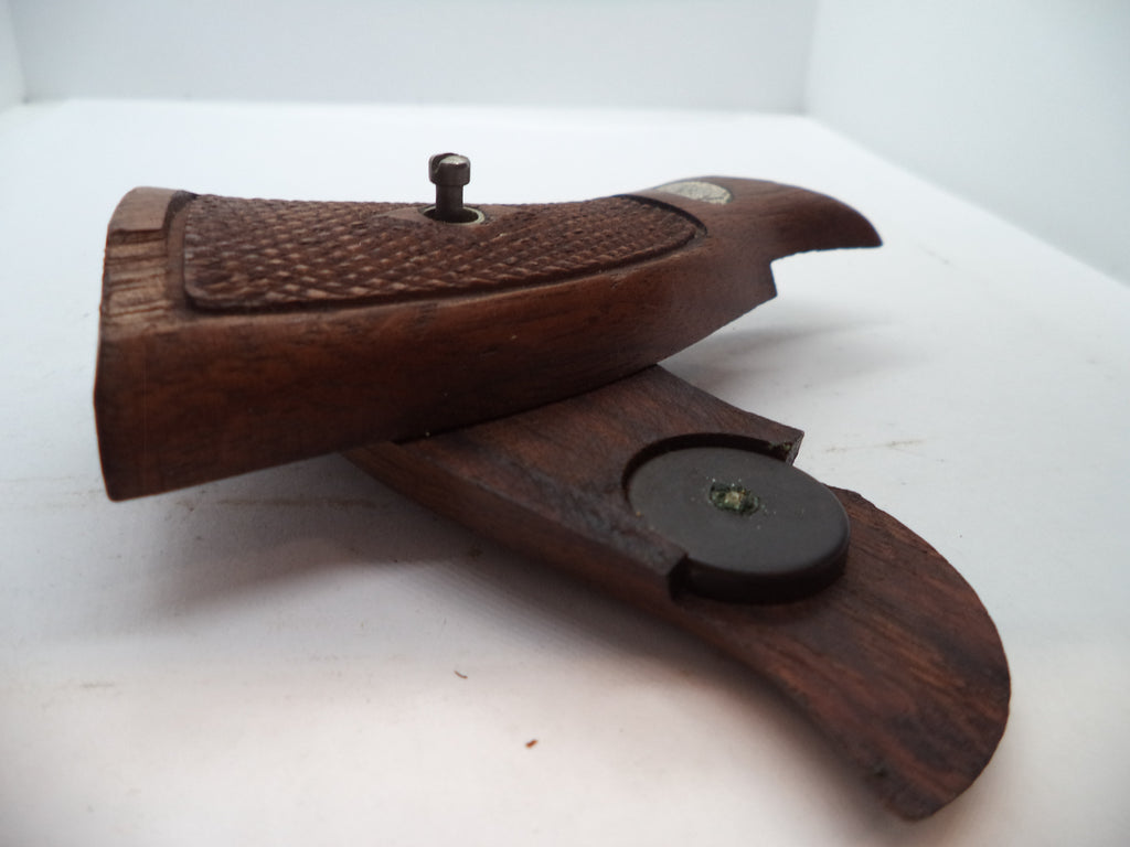Smith & Wesson Revolver Vintage Wood Grips - K & L Frame Square Butt Only - GGG11