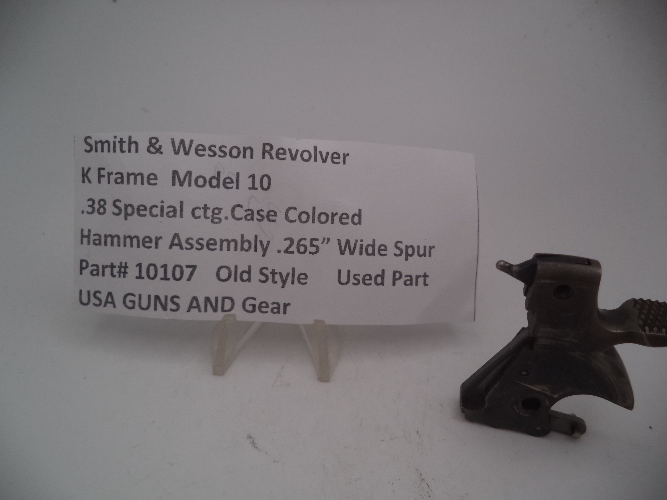 Smith & Wesson K Frame Model 10 Hammer - .265" Wide Spur - .38 Special - Case Colored - Used