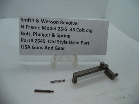 2545 Smith & Wesson N Frame Model 25-5  Bolt Plunger & Spring .45 Colt ctg.