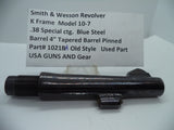 1021BA S&W K Size Model 10-7 4" Blue Tapered Barrel Pinned .38 Special ctg.