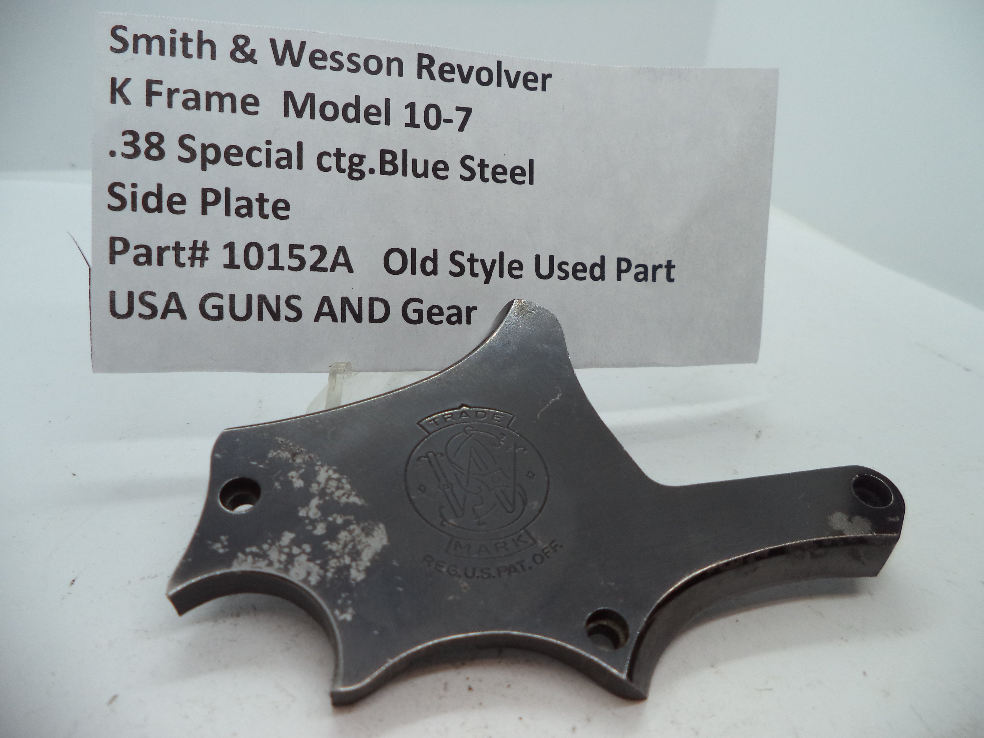 S&W K Frame Model 10 Side Plate Blue Steel .38 Special 10152A