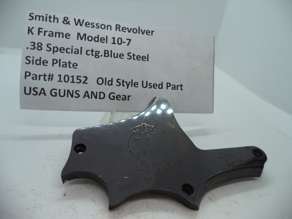 S&W K Frame Model 10 Side Plate w/Logo & Screws .38 Spl 10152