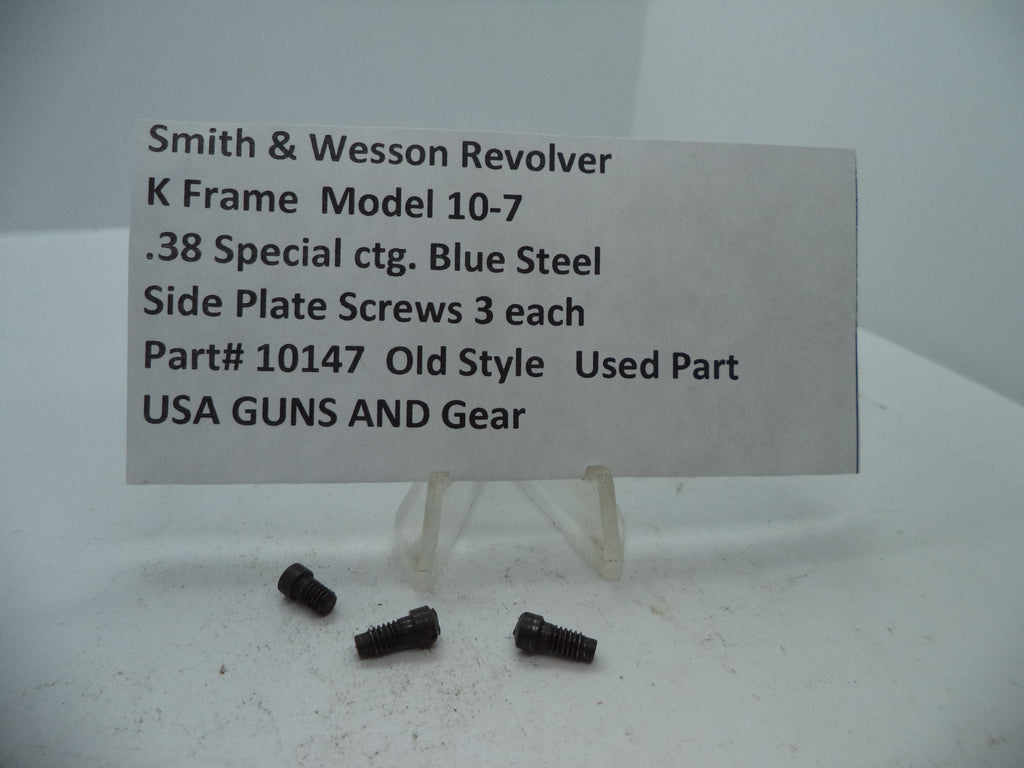 Smith & Wesson K Frame Model 10-7 Side Plate Screw Set (3) Blue Steel | .38 Special | 10147A