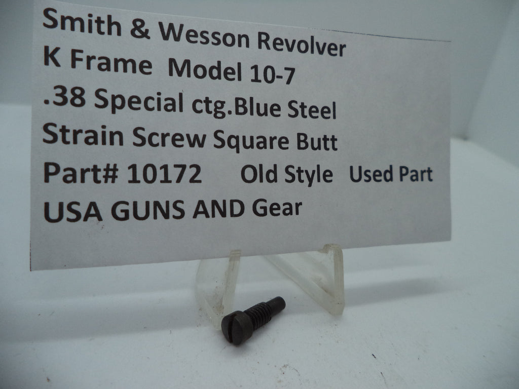 10172 S&W K Size Model 10-7 Strain Screw Square Butt Blue .38 Special ctg