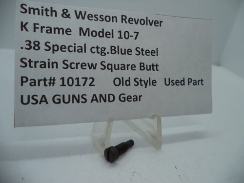 10172 S&W K Size Model 10-7 Strain Screw Square Butt Blue .38 Special ctg