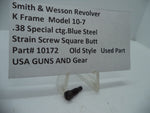 10172 S&W K Size Model 10-7 Strain Screw Square Butt Blue .38 Special ctg