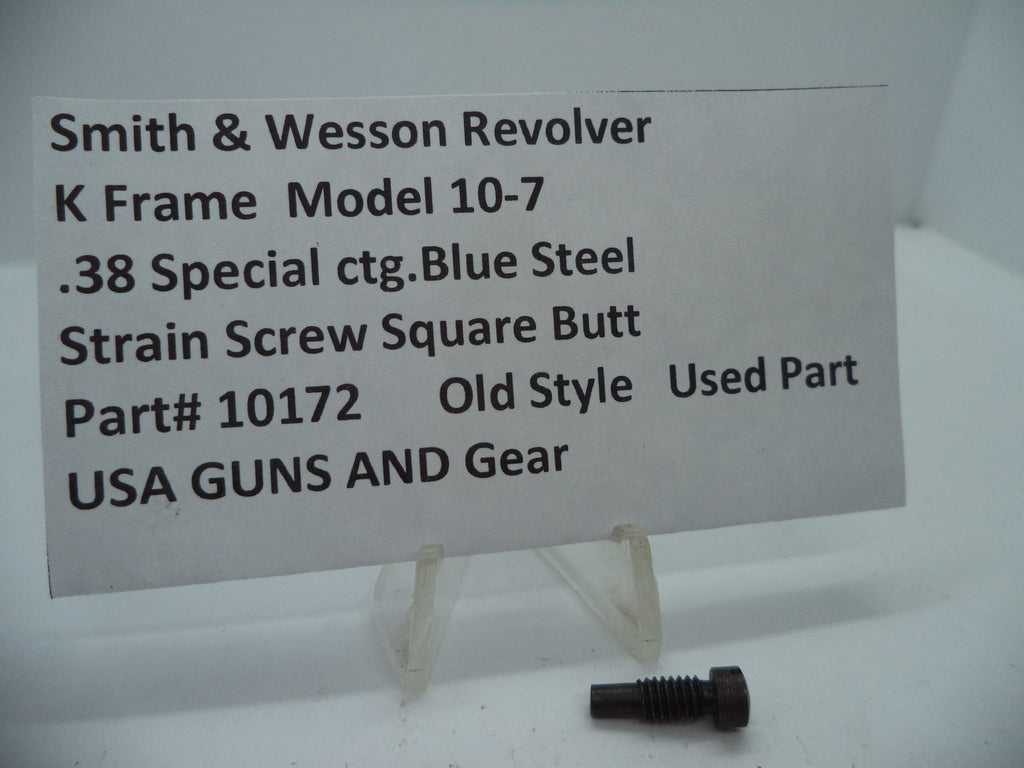 10172 S&W K Size Model 10-7 Strain Screw Square Butt Blue .38 Special ctg