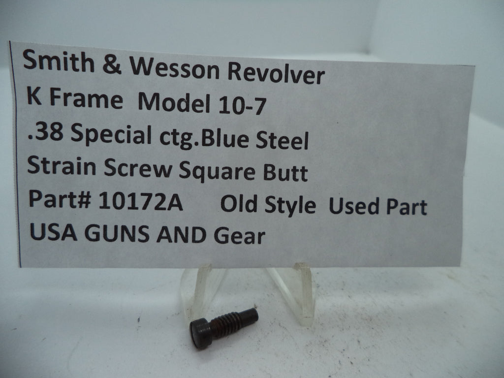S&W K Frame Model 10-7 Strain Screw Square Butt Blue Steel .38 Special Old Style Used - Part# 10172A