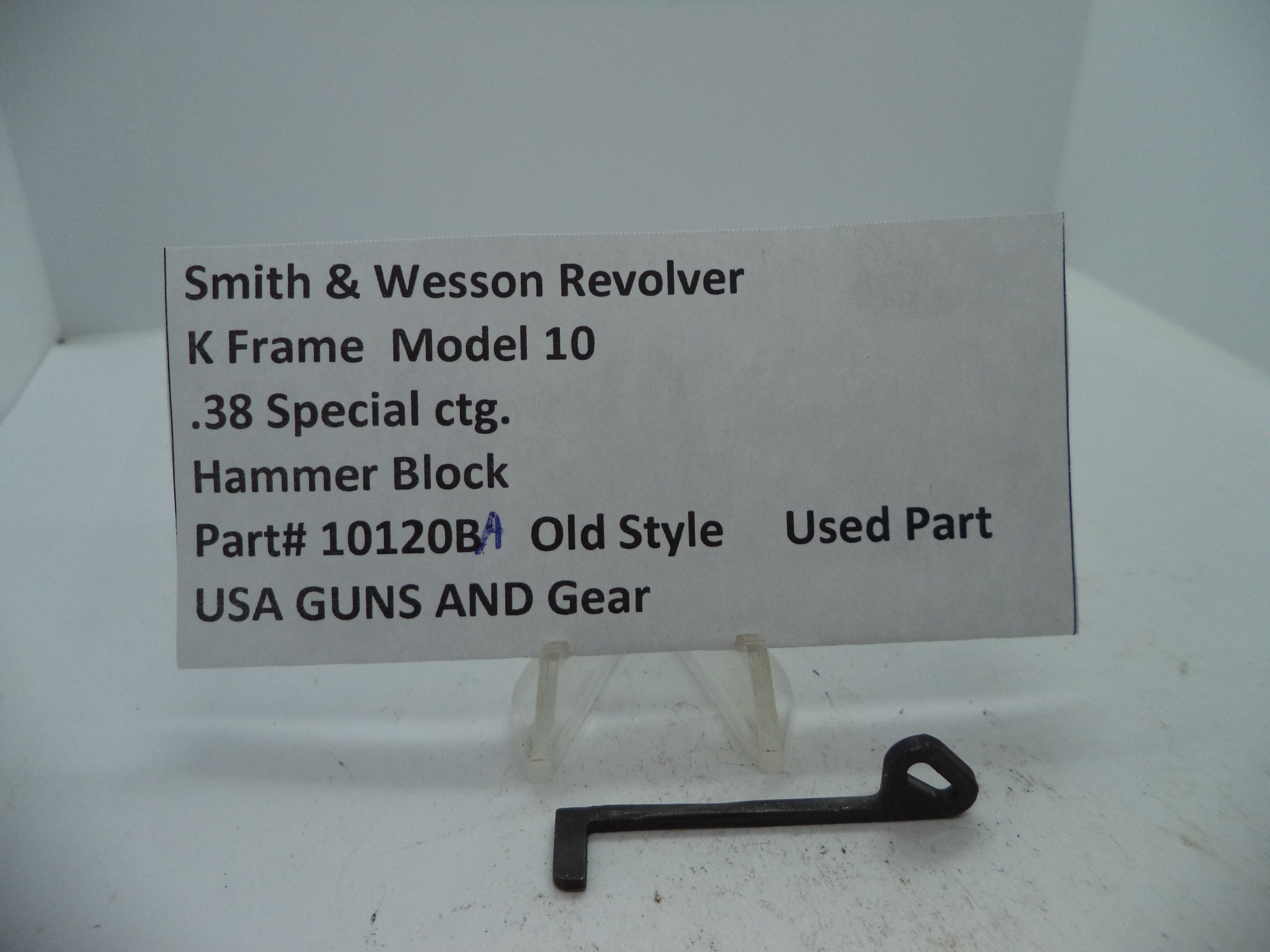 Smith & Wesson K Frame Model 10 Hammer Block - .38 Special - 1012BA