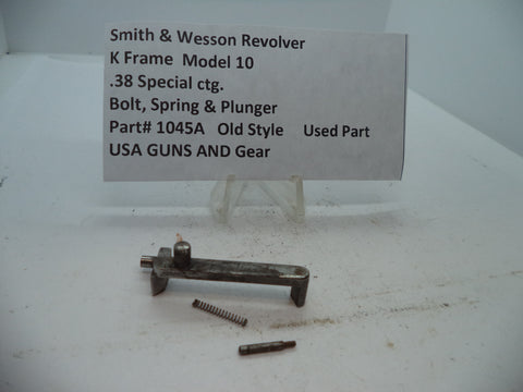 1045A S&W Revolver K Size Model 10-7 Bolt, Spring & Plunger .38 Special ctg.