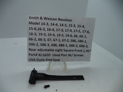 KL162D S&W K/ L Frame Multi-Models Rear Adjustable Sight 1.95" Used Part