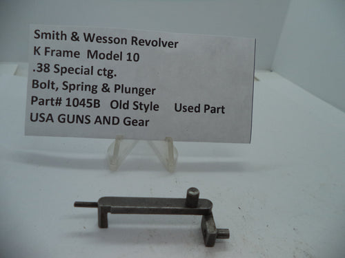 1045B S & W K Size Model 10-7  Bolt, Spring & Plunger .38 Special ctg.