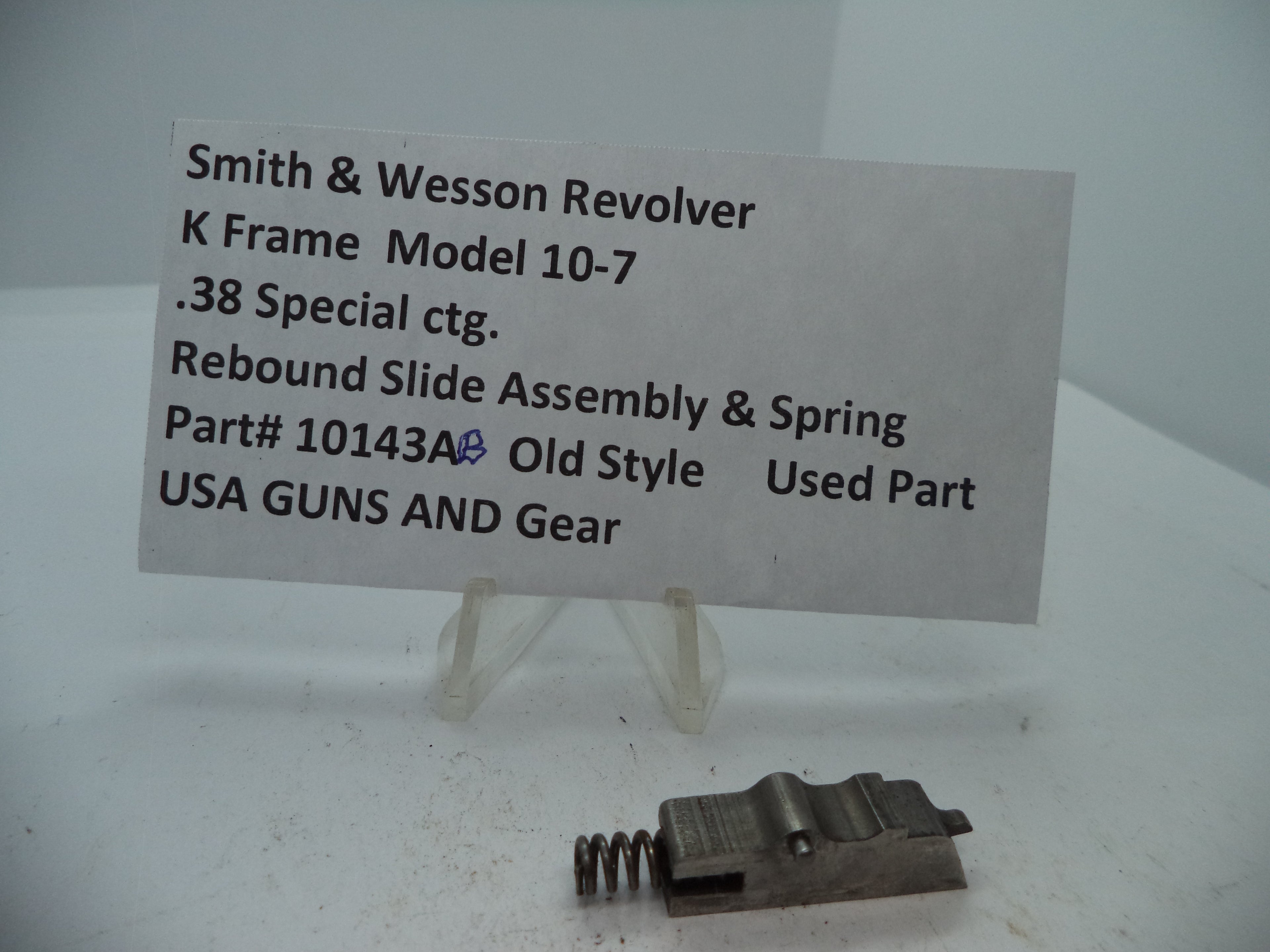 S&W K Frame Model 10-7 Rebound Slide & Spring | .38 Special | 10143AB