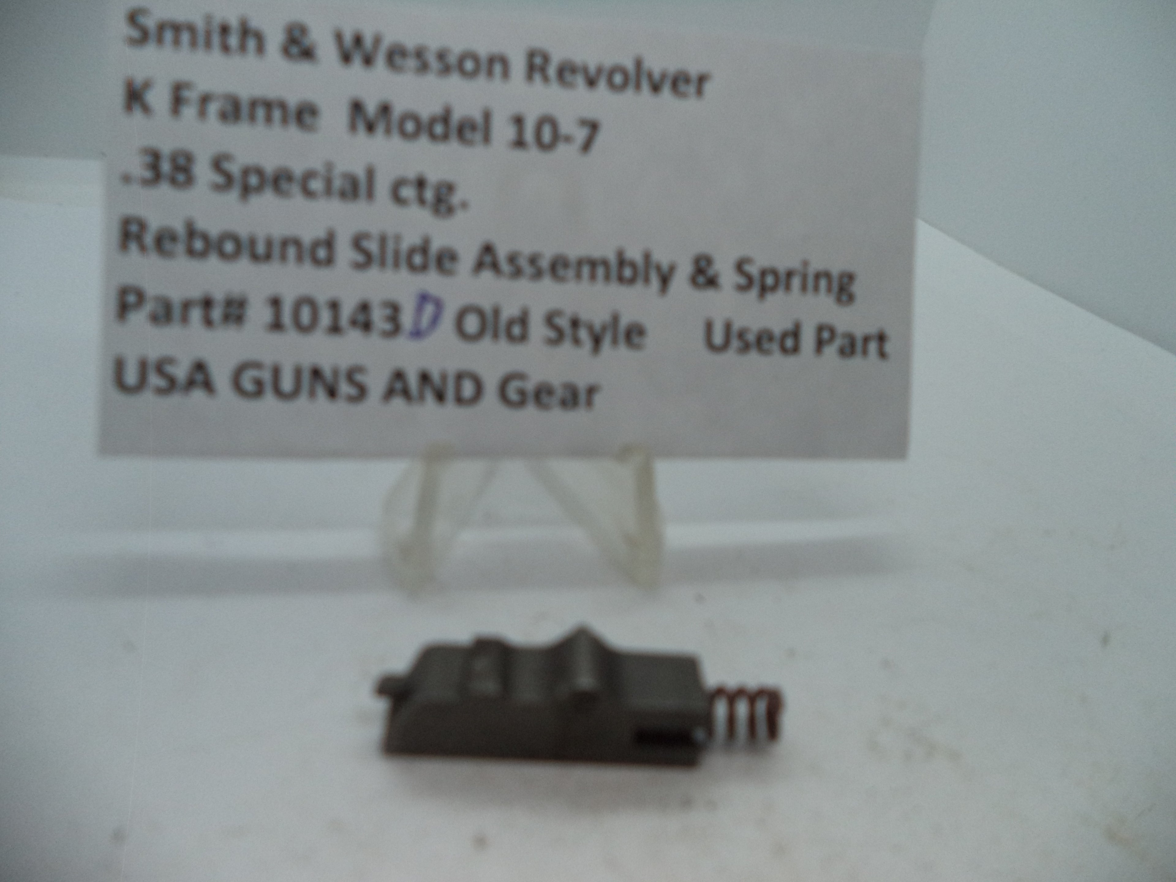 Smith & Wesson K Frame Model 10-7 Rebound Slide & Spring | .38 Special | 10143D