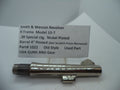 Smith & Wesson revolver part labeled as K Frame Model 10-7, 4 inch pinned nickel plated .38 Special cartridge.