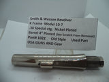 1022 S&W K Size Model 10-7  Barrel 4" Pinned Nickel Plated .38 Special ctg.