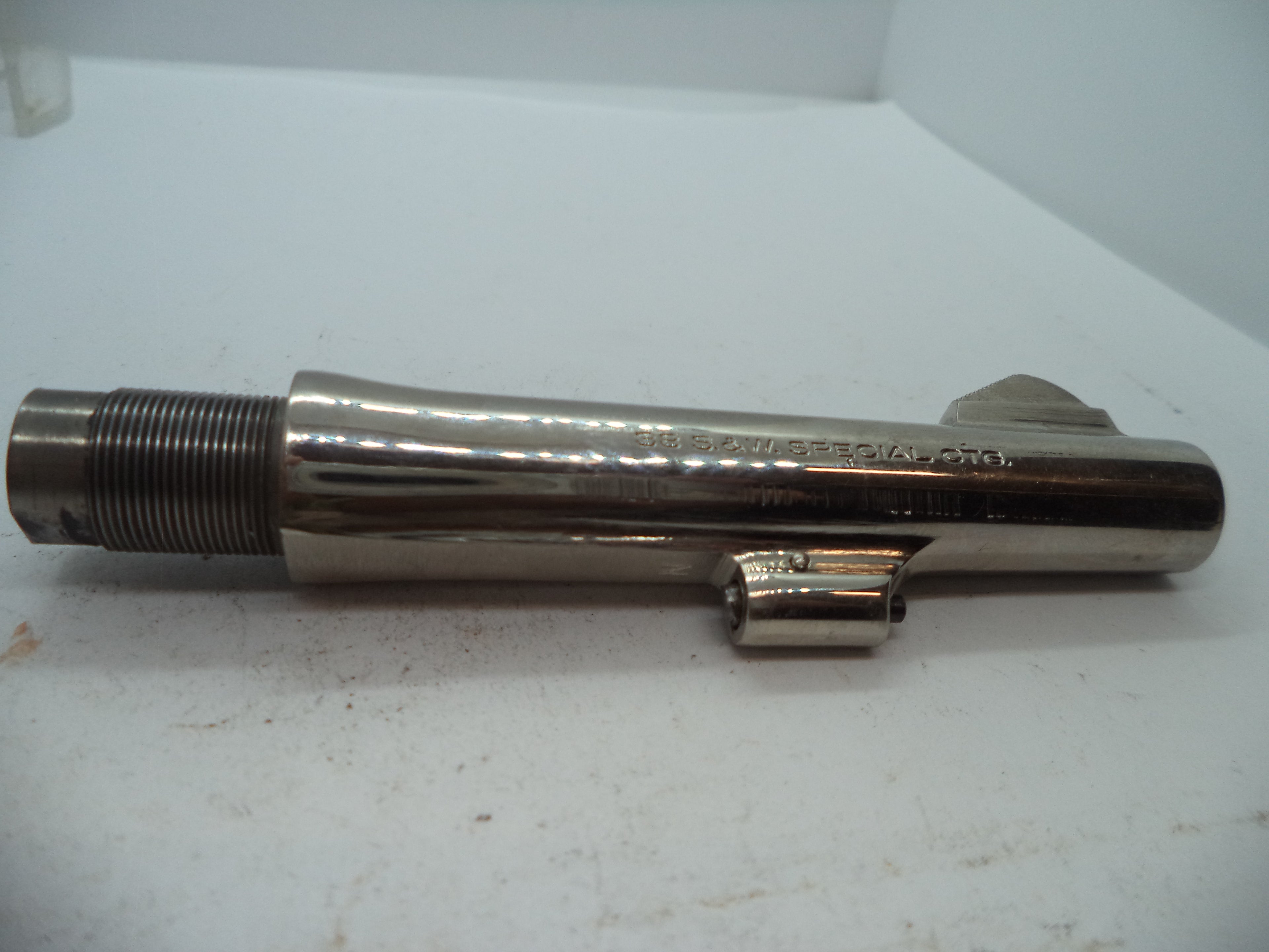 S&W K Frame Model 10-7 Barrel 4" Pinned Nickel .38 Special Used - Part# 1022