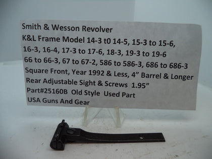 25160B S&W K&L Frame Multi Model Rear Adjustable Sight & Screws 1.95"