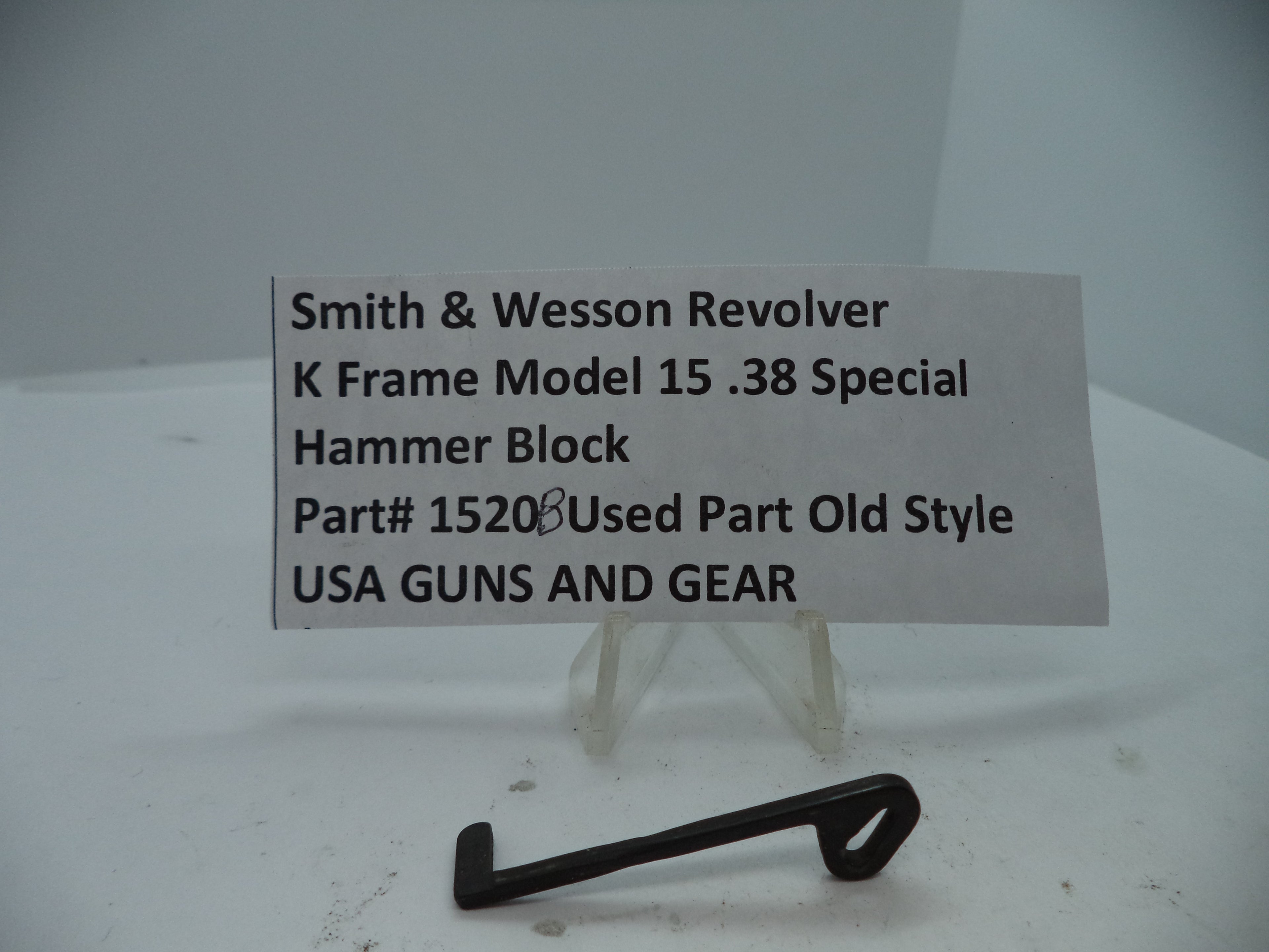 1520B S&W K Size Model 15 Hammer Block .38 Special Used Part