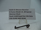 1520B S&W K Size Model 15 Hammer Block .38 Special Used Part