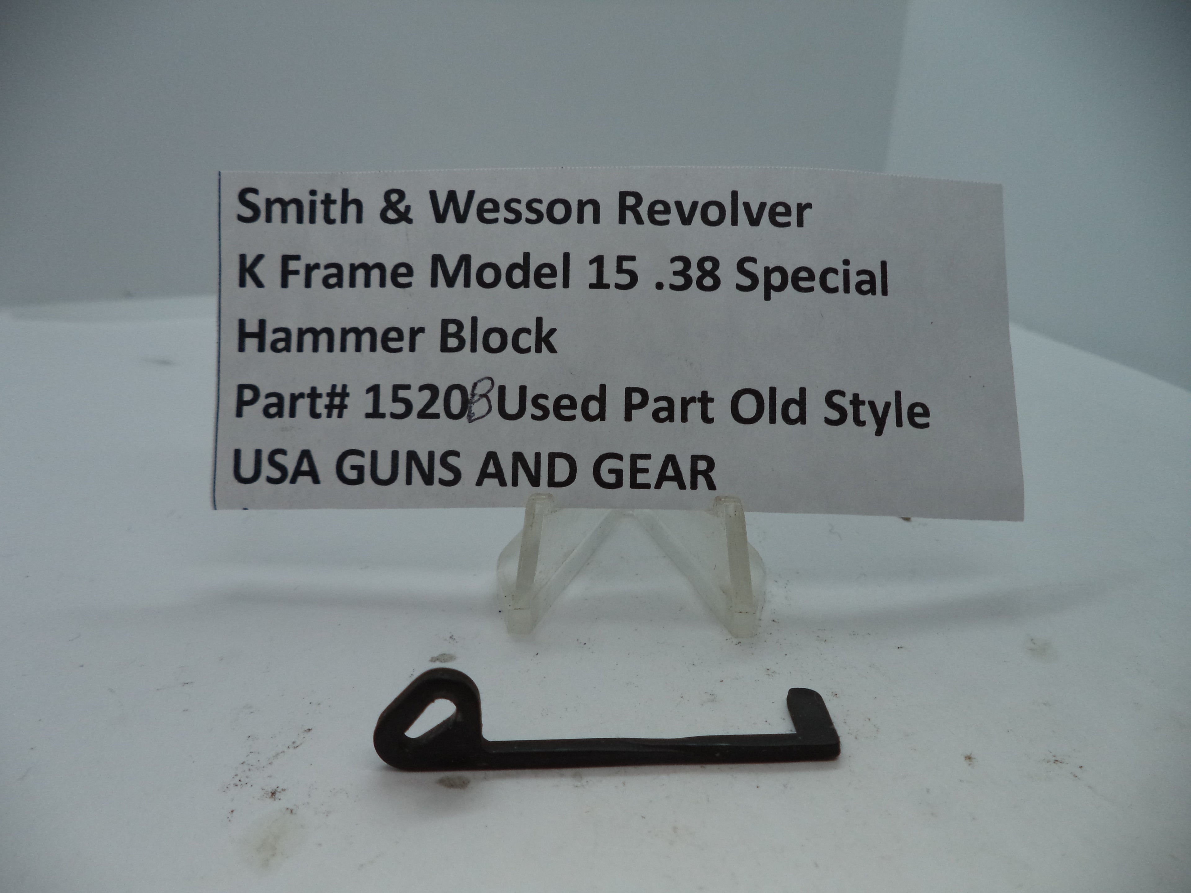 1520B S&W K Size Model 15 Hammer Block .38 Special Used Part