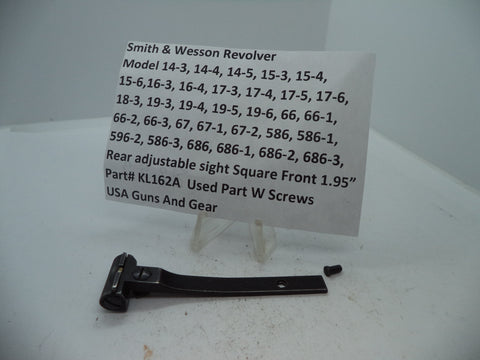 KL162A S&W K&L Frame Multi Model Rear Adjustable Sight & Screws 1.95" Used