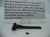 25160A S&W K&L Frame Multi Model Rear Adjustable Sight & Screws 1.95"