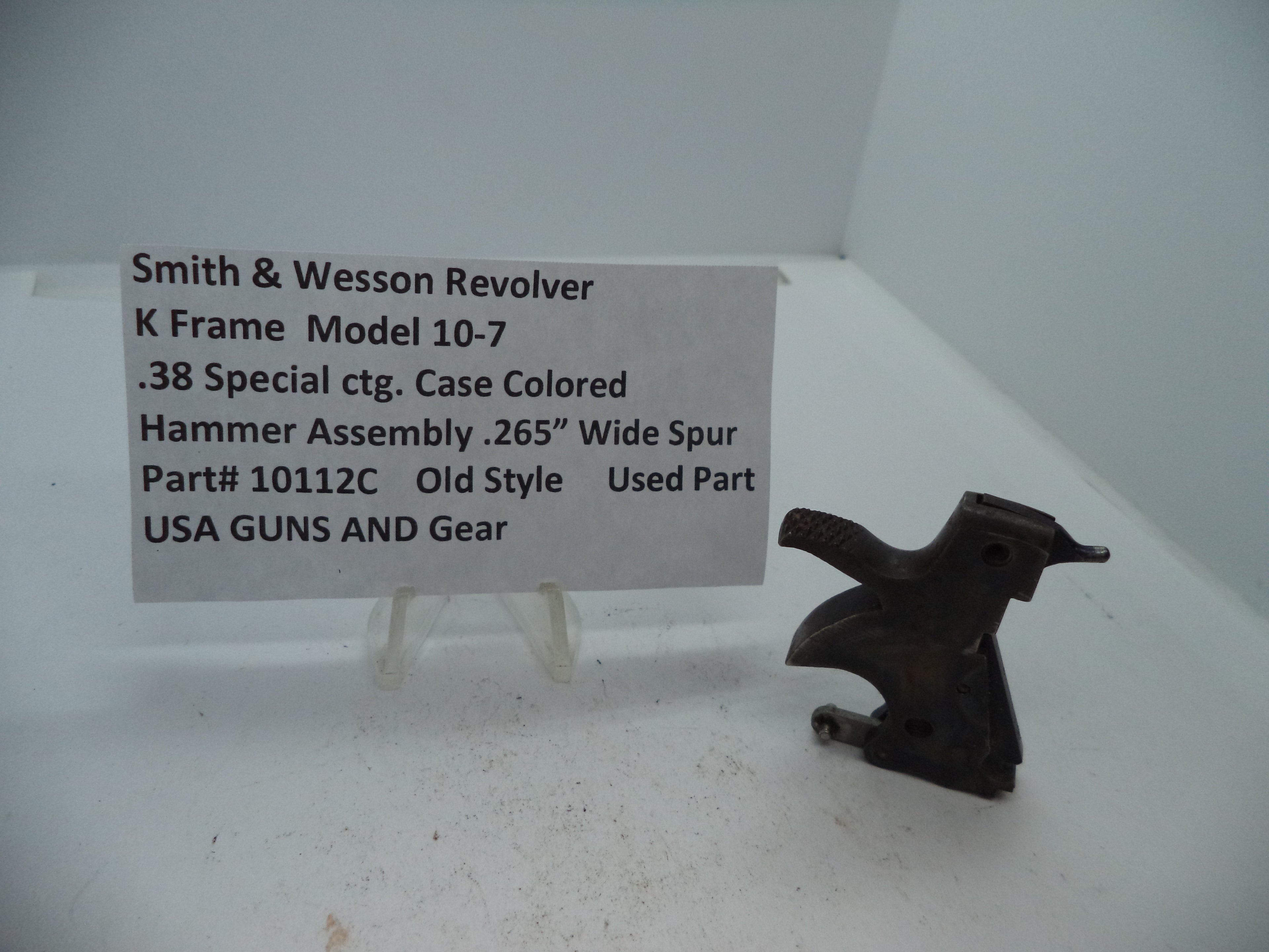 Smith & Wesson K Frame Model 10-7 Hammer Assembly - .265" Wide Spur - .38 Special - Case Colored - 10112C