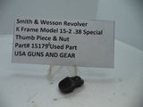 15179A SW K Size Model 15-2 Thumb Piece & Nut Blue Steel .38 Special