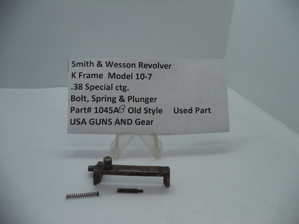 Smith & Wesson K Frame Model 10-7 .38 Special Bolt, Spring & Plunger Used Part 1045AB