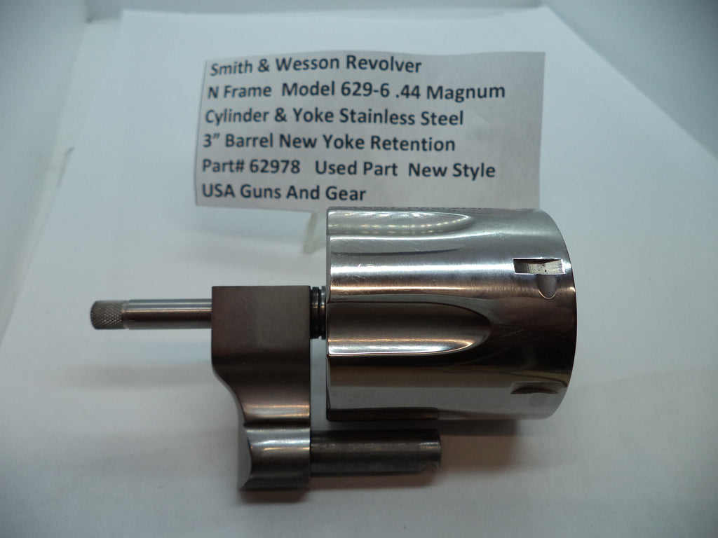 Smith & Wesson N Frame Model 629-5 Cylinder & Yoke Assembly - Stainless Steel .44 Magnum - Used OEM Part 62978