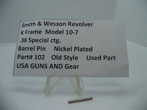 102 S&W K Frame Model 10-7 4" Barrel Pin Nickel Plated .38 Special ctg.
