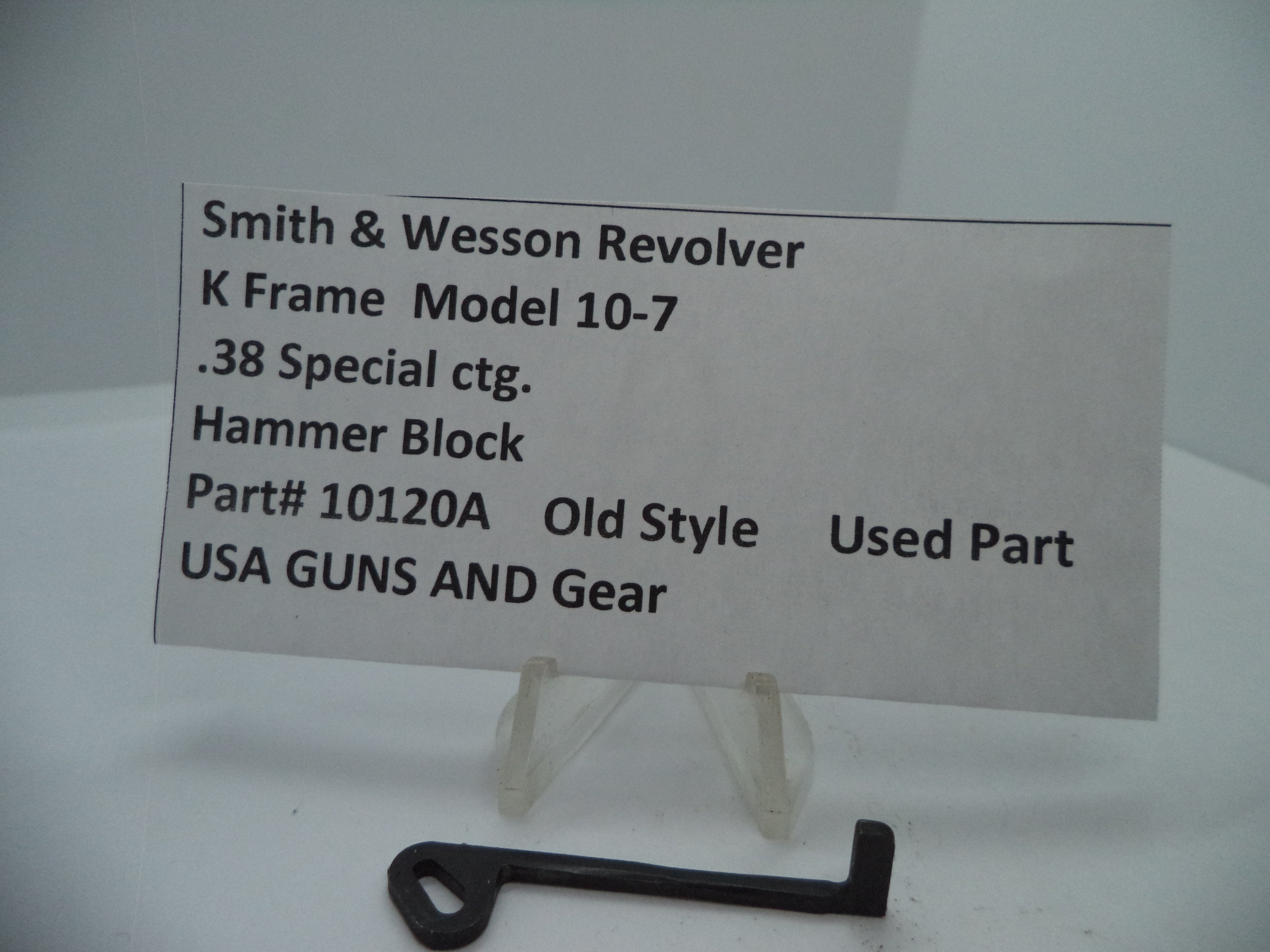Smith & Wesson K Frame Model 10-7 Hammer Block - .38 Special - 10120A