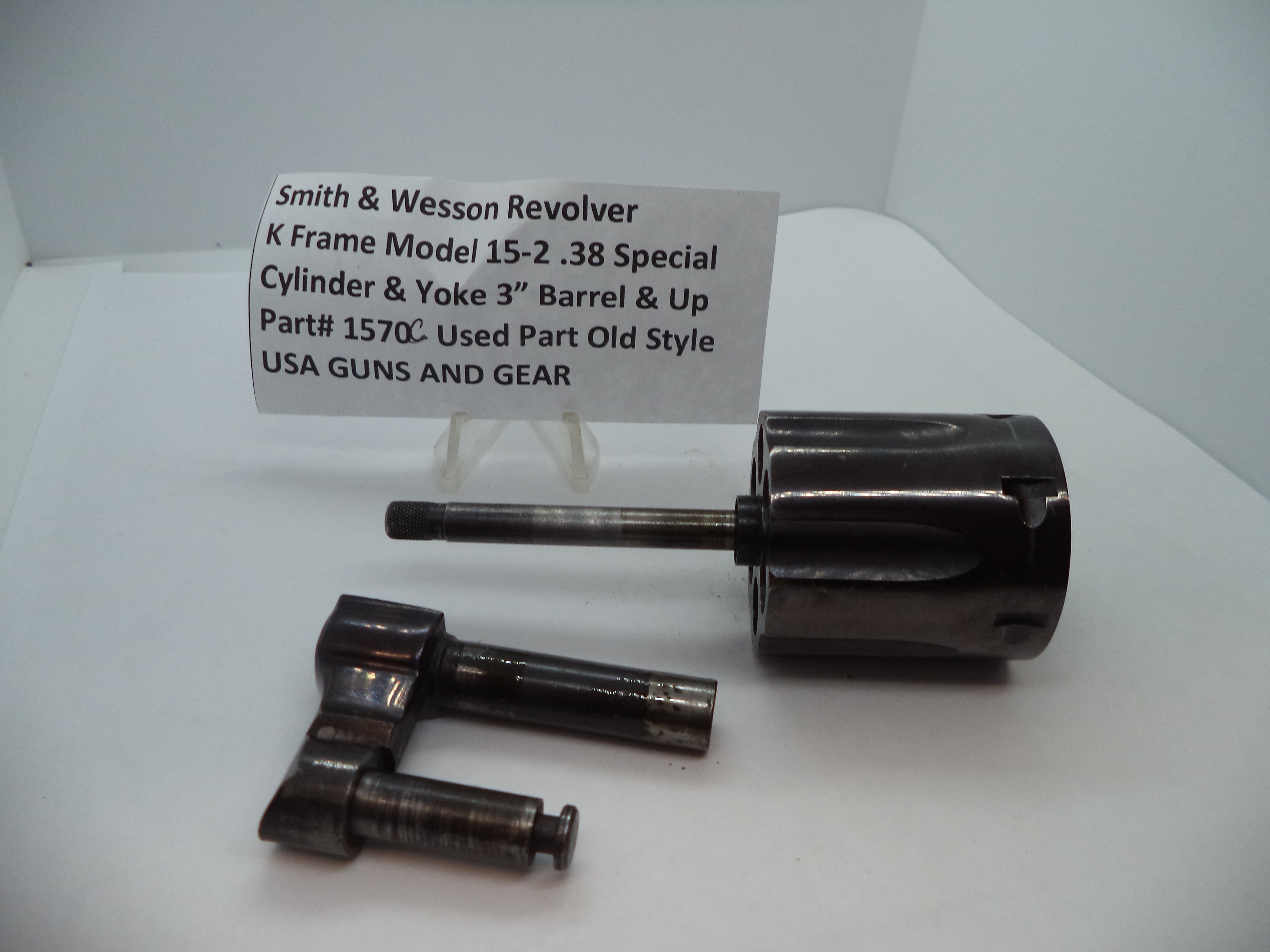 1570C S & W K Model 15-2 Cylinder & Yoke 3" Barrel & Up .38 Special Used